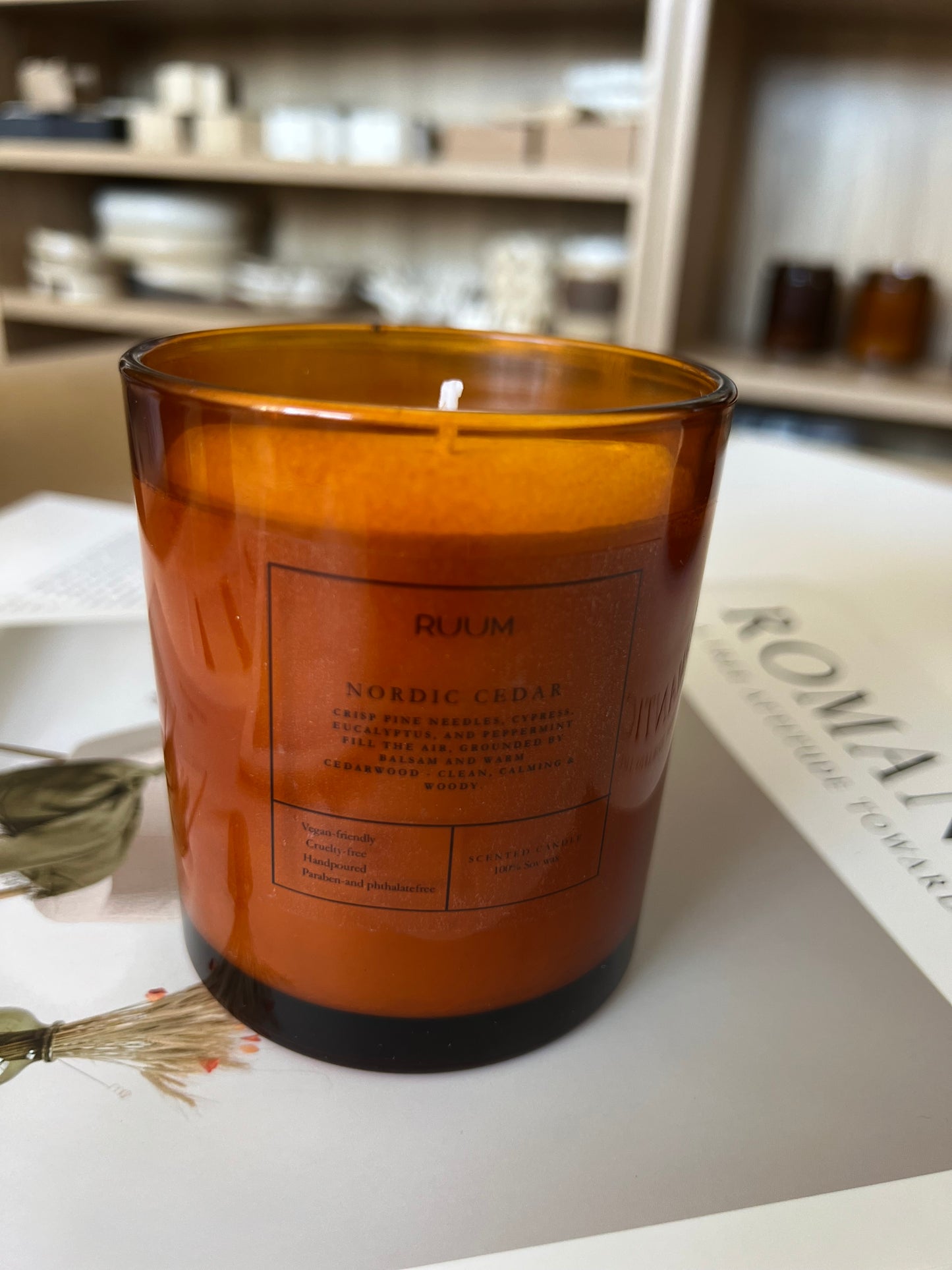 Handmade Soy Wax Nordic Cedar Candle RUUM 
